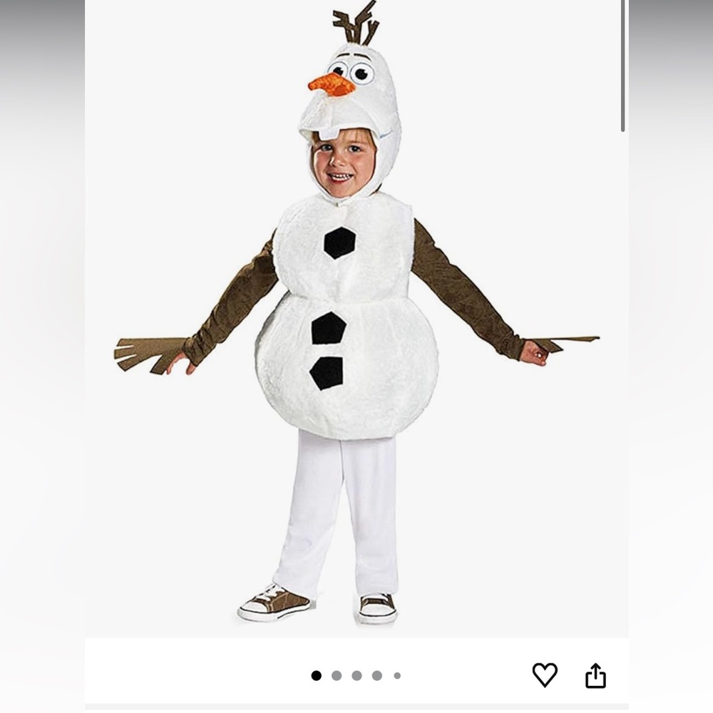 OLAF Frozen Kids Costume with Brown Sleeves